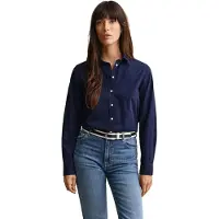 Gant per donna. 4300348 Camicia Regular Fit classica in popeline blu marino (40), Casual, Cotone, Classico, Manica lunga, Navy