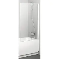 Ravak Schermo per vasca da bagno PVS1-80 Bianco+Trasparente 79840100Z1