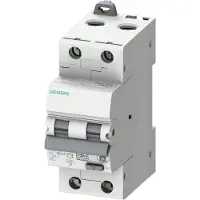 Siemens Interruttore differenziale/generale , 6 kA, 2 poli tipo A, 30 mA, classe B, ingresso: 20 A, uscita: 230 V, 5SU13266FP20