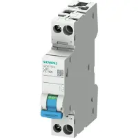 Siemens Interruttore di protezione unipolare con contatto ausiliario di chiusura, caratteristica F2, 1 A, 5SY17014