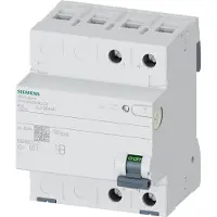 Siemens Interruttore differenziale , bipolare, tipo B, a intervento ritardato, corrente nominale: 40 A, 30 mA 5SV33244