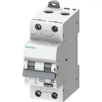 Siemens Interruttore differenziale/generale , 10 kA, 2 poli tipo A, 30 mA, caratteristica C, corrente nominale: 16 A, tensione nominale: 230 V, super resistente 5SU13247FR16