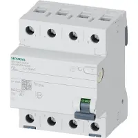 Siemens Interruttore differenziale , a 4 poli, tipo B+, a intervento ritardato, corrente nominale: 25 A, 30 mA 5SV33424KK14