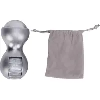 Gistuch Giocattolo portatile per alleviare l'ansia e lo stress, in lega di alluminio, con due estremità, dito da tavolo, portatile, divertente, argento
