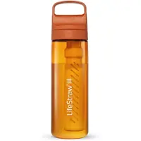 LifeStraw Go Kyoto Orange GO-650ML-ORG BPA-Free Plastic, bottiglia con filtro a 2 fasi, 650 ml