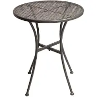 Bolero Tavolo da bistrot rotondo dal design sottile, grigio acciaio, 60 cm