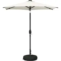 vidaXL Ombrellone da giardino con luci a LED e base, 230 x 230 cm