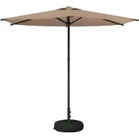 vidaXL Ombrellone da giardino , 270 x 270 cm, poliestere, rettangolare, color taupe