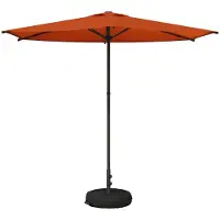 vidaXL Ombrellone da giardino con base , 270 x 270 cm, in poliestere, a forma rettangolare