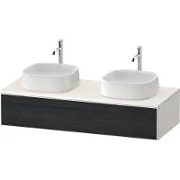 Duravit Zencha Meuble sous-lavabo sur console, 1300x550mm,1 tiroir, 2 découpes, ZE4813B16840000, ZE4813B16840000