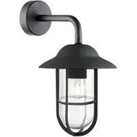 Searchlight Applique da esterno Toronto, nero IP44, acciaio, vetro, E27