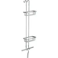 Emco system 2 plateau de table, 2 paniers profonds, raclette de douche, chrome, 356600106, 356600106