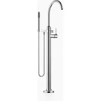 Dornbracht VAIA Mitigeur monocommandé pour bain, tube de trop-plein pour montage indépendant avec garniture de douche flexible, saillie 281mm, 25863809-00, 25863809-00