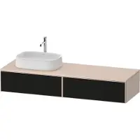 Duravit Zencha Meuble sous-lavabo avec console, 1600x550mm, 2 tiroirs, 1 découpe à gauche, ZE4814, ZE4814L63830000, ZE4814L63830000