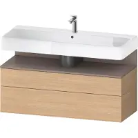Duravit Collection One Meuble sous-lavabo, 1 tiroir et 1 tiroir, 1190x470x590mm, niche basalte mat, QA4396043300010, QA4396043300010