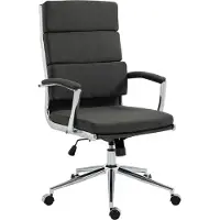 CLP Sedia da ufficio Cleveland I, sedia ergonomica per scrivania, regolabile in altezza con funzione basculante, poltrona direzionale con braccioli, colore: grigio scuro, materiale: tessuto