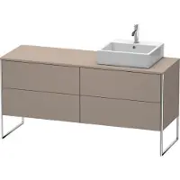 Duravit XSquare Meuble sous-lavabo sur console au sol, 4 tiroirs, vasque à droite, 1600x778x548mm, XS4924R4343, XS4924R4343
