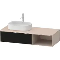 Duravit Zencha Meuble sous-lavabo sur console, 1300x550mm, 1 tiroir, compartiment ouvert à droite, découpe à gauche, ZE4818063830000, ZE4818063830000