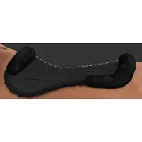 Mattes Sella versatilità pad in pelle d'agnello cresta di pelliccia anteriore e posteriore nero, taglia:L
