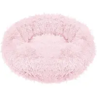 Springos Letto per cani in peluche Letto per gatti Cuscino per cani Cestino per cani Posto letto Ø 80 cm - Rosa cipria