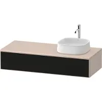 Duravit Zencha Meuble sous-lavabo sur console, 1300x550mm,1 tiroir, 1 découpe à droite, ZE4812R63830000, ZE4812R63830000