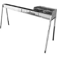 Lisa - Set di accessori per paratia per barbecue Milano 80+40+ - Steel Line
