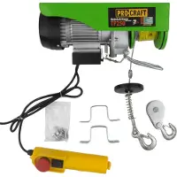 Procraft Verricello elettrico TP250 Cavo 510 W 6 mm Capacità di carico senza/con puleggia di rinvio 125/250 kg Altezza di sollevamento 12/6 m