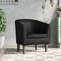 Prolenta Maison Exclusive - Poltrona reclinabile, colore nero, rivestita in ecopelle