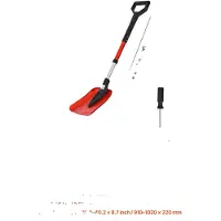 OEM Pala da neve, manico a forma di D, lunghezza regolabile, 9 pollici