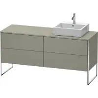 Duravit XSquare Meuble sous-lavabo sur console au sol, 4 tiroirs, vasque à droite, 1600x778x548mm, XS4924R9292, XS4924R9292