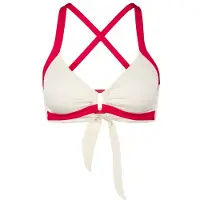 Seafolly Band Wave Fit Trim Front Bralette Parte superiore bikini Donna (36, bianco)