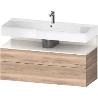 Duravit Collection One Meuble sous-lavabo, 1 tiroir et 1 tiroir, 1190x470x590mm, en niche blanc ultra-brillant, QA4396022550010, QA4396022550010