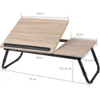 Urban Living Tavolo per computer portatile moderno in legno, metallo 58 x 38 x 21 cm