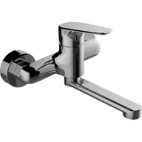Sonstiges Miscelatore per lavello design per montaggio a parete cromo