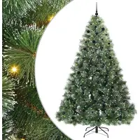 vidaXL Albero di Natale artificiale con 300 LED verde 240 cm PE e PVC