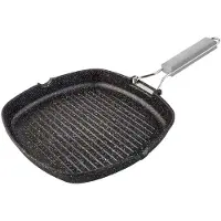 Supreme Griglia In Pietra Manico Pieghevole A Righe 28 Cm