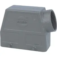 Harting Han 16B Contenitore con manicotto alto, 1xPG29 uscita cavo laterale, per 2 staffe (nella parte inferiore) Vite PG29