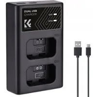 K&F Concept NP-FW50 Caricabatterie doppio USB-C