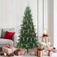 Prolenta Maison Exclusive - Decorazioni per albero di Natale, confezione da 40 pezzi, colore verde, dimensioni 4 x 9 cm, materiale: plastica