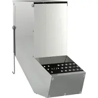VD Home Furnishing Abbeveratoio per conigli, argento, 12,5 x 26 x 28,5 cm, capacità 1 kg