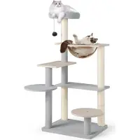 B2X Tiragraffi moderno alto 113 cm con piattaforma panoramica imbottita e rimovibile per arrampicarsi