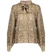 Geisha Blouse Brown/sand Taglia: L | Maglie a manica lunga Outlet | Donna | Marrone