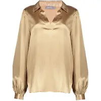 Geisha Satin Blouse Sand Taglia: M | Maglie a manica lunga Outlet | Donna | Marrone