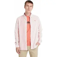 Timberland Ls Striped Seersucker Shirt Burnt Sienna Taglia: M | Camicie Casual Outlet | Uomo | Marrone