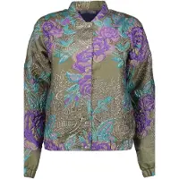 Geisha Jacket Flowers Lurex Green/purple Taglia: XS | Bomber Outlet | Donna | Verde
