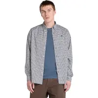 Timberland Stretch Poplin Gingham Shirt Chocolate Brown Taglia: S | Camicie Casual Outlet | Uomo | Marrone