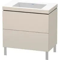 Duravit L-Cube c-bonded Ensemble vertical, 2 tiroirs, sans trop-plein, sans trou pour robinetterie, 800x698x480mm, LC6937N9191, LC6937N9191