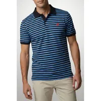 Mcgregor Pique Stripe Polo Medium Blue Taglia: XL | Polo Outlet | Uomo | Blu