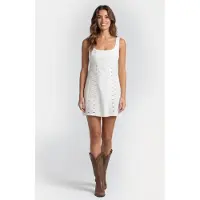 Reiss Mini Broderie Dress Ivory Taglia: 6 | Abiti Mini Outlet | Donna | Bianco