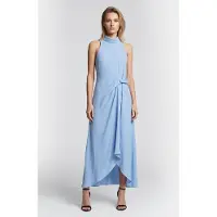 Reiss Drape Tuck Midi Dress Pale Blue Taglia: 12 | Abiti Midi Outlet | Donna | Blu